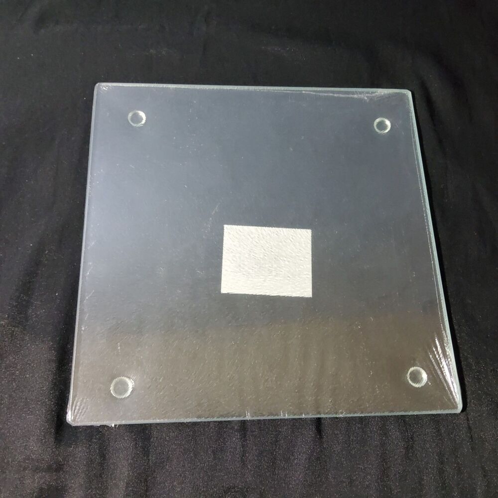 Textured Glass Cutting Board 8 x 8 Square Clear Prep Countertop Saver Trivet